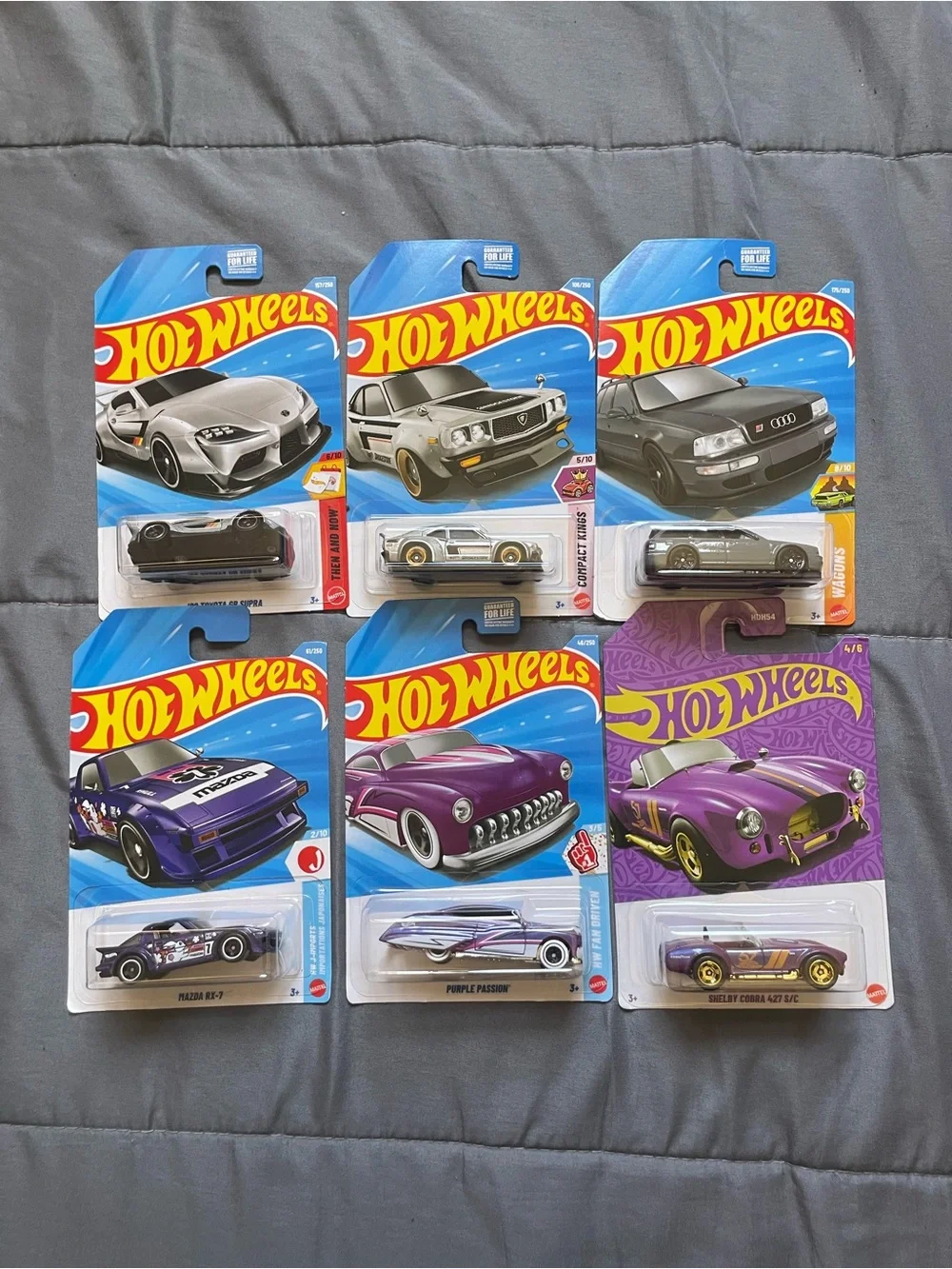 Hot Wheels Purple Toy Car Bundle - Pack of 6
